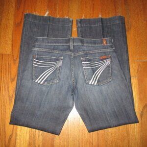 7 For All Mankind Dark Blue Flare Jeans
